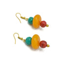 MULTI-COLOR BEAD DROP EARRINGS