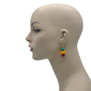 MULTI-COLOR BEAD DROP EARRINGS