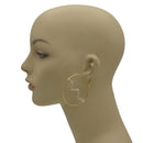 GOLD CRYSTAL RHINESTONES SNAKE HOOP EARRINGS