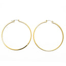 GOLD ROUND HOOP EARRINGS