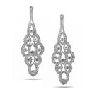 SILVER CRYSTAL CHANDELIER EARRINGS