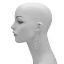 SILVER CRYSTAL CHANDELIER EARRINGS