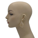 GOLD RHINESTONE CRYSTAL DROP EARRINGS