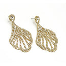 GOLD RHINESTONE CRYSTAL DROP EARRINGS