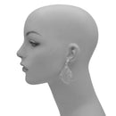 SILVER RHINESTONE CRYSTAL DROP EARRINGS