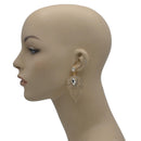 GOLD RHINESTONES CRYSTAL DROP EARRINGS