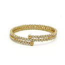 GOLD RHINESTONE CRYSTAL MEMORY WIRE BRACELET