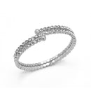 SILVER RHINESTONE CRYSTAL MEMORY WIRE BRACELET
