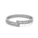 SILVER RHINESTONE CRYSTAL MEMORY WIRE BRACELET