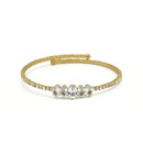 GOLD RHINESTONE CRYSTAL MEMORY WIRE BRACELET