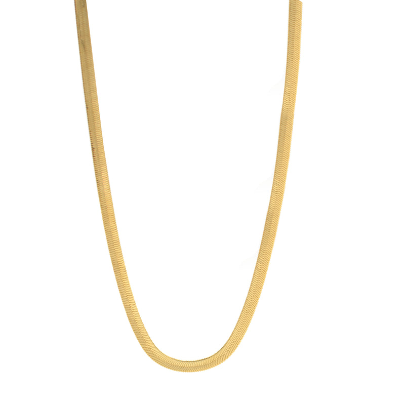 GOLD FLAT SNAKE CHAIN NECKLACE