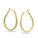 GOLD AND CREAM EPOXY OVAL EARRINGS