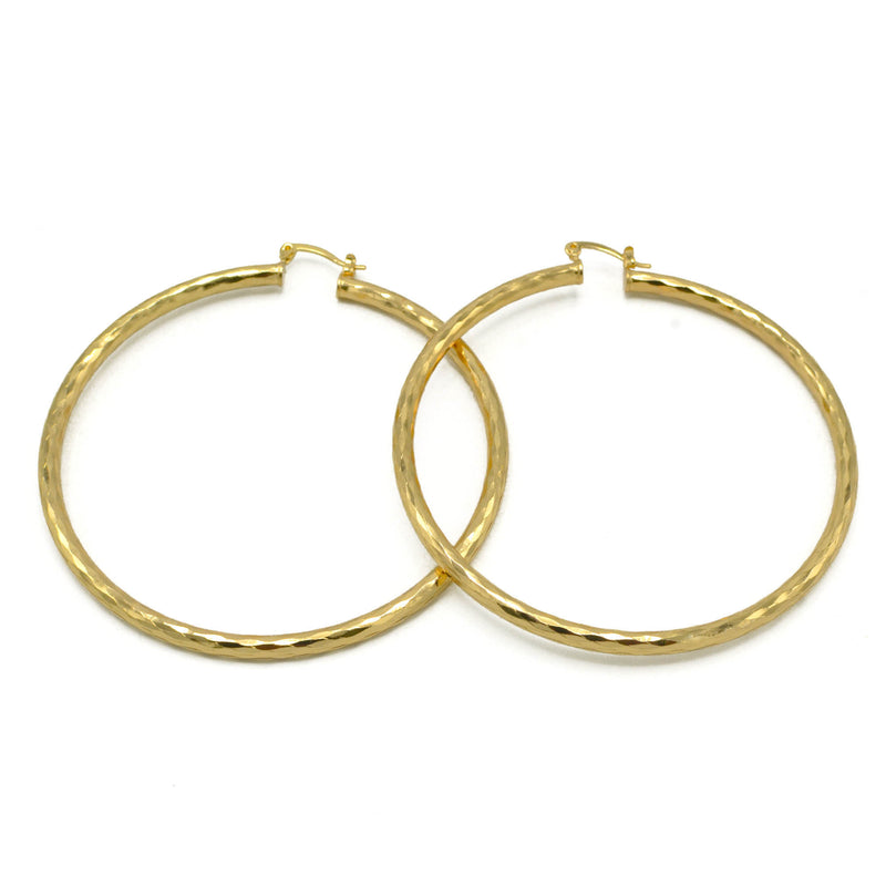 GOLD EXTRA LARGE HOOP EARRINGS