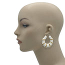 GOLD BLACK EPOXY BAMBOO EARRINGS