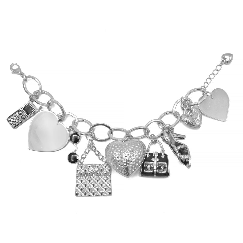 SILVER GIRL'S DAY OUT CHARM BRACELET