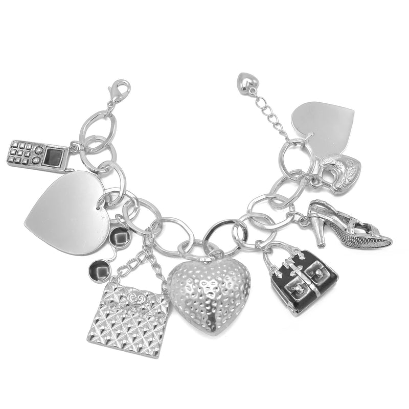SILVER GIRL'S DAY OUT CHARM BRACELET