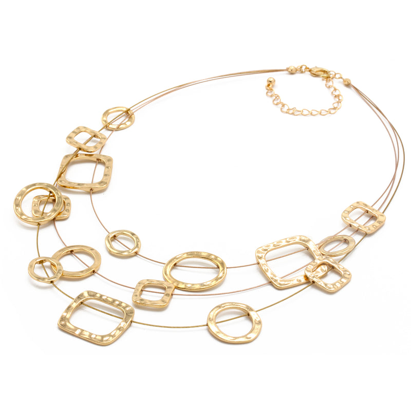 GOLD WIRE METAL NECKLACE