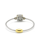 TWO-TONE CHAMPAGNE CRYSTAL CLASSIC CABLE BRACELET