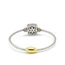 TWO-TONE BLACK CRYSTAL CLASSIC CABLE BRACELET