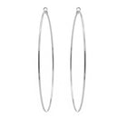 SILVER ROUND 4.75" INCH DIAMETER LARGE AND THIN HOOP EARRINGS