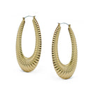 GOLD OVAL HOOP EARRINGS
