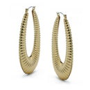 GOLD OVAL HOOP EARRINGS