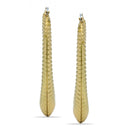 GOLD OVAL HOOP EARRINGS