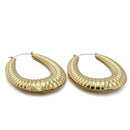 GOLD OVAL HOOP EARRINGS