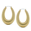 GOLD OVAL HOOP EARRINGS