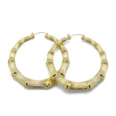 GOLD BAMOO HOOP EARRINGS