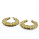 GOLD ROUND HOOP EARRINGS