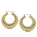 GOLD ROUND HOOP EARRINGS