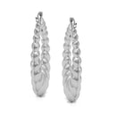 SILVER ROUND HOOP EARRINGS