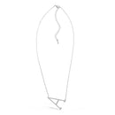 SILVER LETTER A CHARM STATEMENT NECKLACE