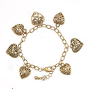 HNB90142 Filigree heart charm bracelet(HA9/HA10)