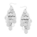 SILVER TEARDROP CHANDELIER EARRINGS