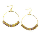 GOLD-AMETHYST ROUND EARRINGS