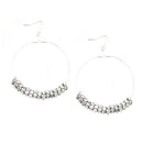 SILVER-CLEAR ROUND EARRINGS