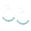 SILVER-BLUE ROUND EARRINGS