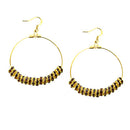 GOLD TOPAZ ROUND EARRINGS