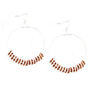 SILVER-TOPAZ ROUND EARRINGS