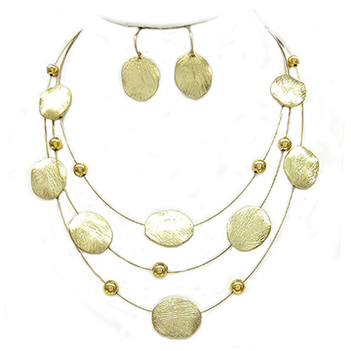 GOLD NECKLACES & EARRINGS SET