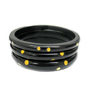 GOLD BLACK BANGLE SET