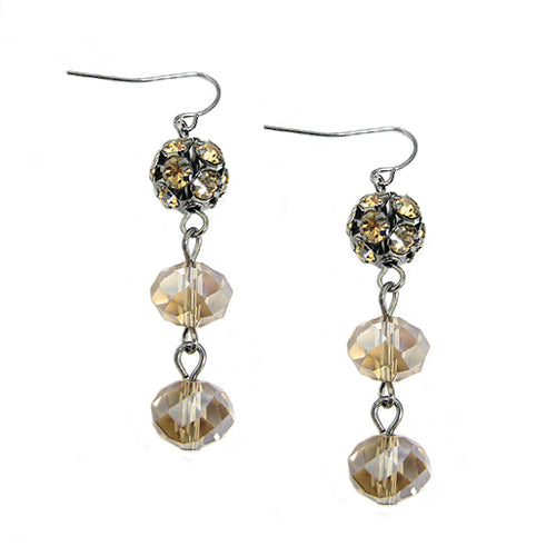 Fireball with Topaz Rock Candy Mixed Hematite Dangle Earrings