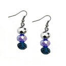 SILVER-TEAL EARRINGS