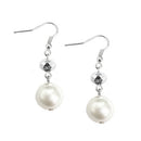 SILVER-CREAM PEARL EARRINGS