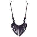 Navy Blue Metal Waterfall Bib Necklace
