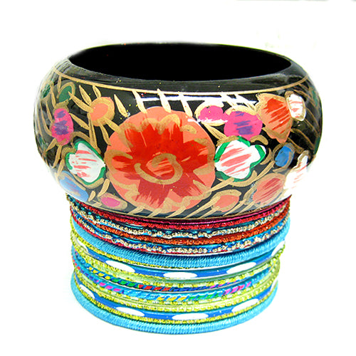 GOLD MULTI COLOR BANGLE SET