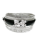 SILVER BALCK ELEGANT DESIGN SET OF 7PCS BANGLES