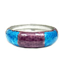 MULTI COLOR PURPLE AND BLUE MIXED HAND PAINTED ENAMEL BRACELET